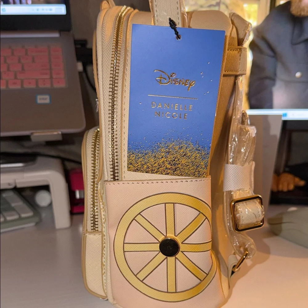 Danielle Nicole Princess Tiana & Prince Charming Mini Backpack - Cream & Gold - Picture 3 of 6